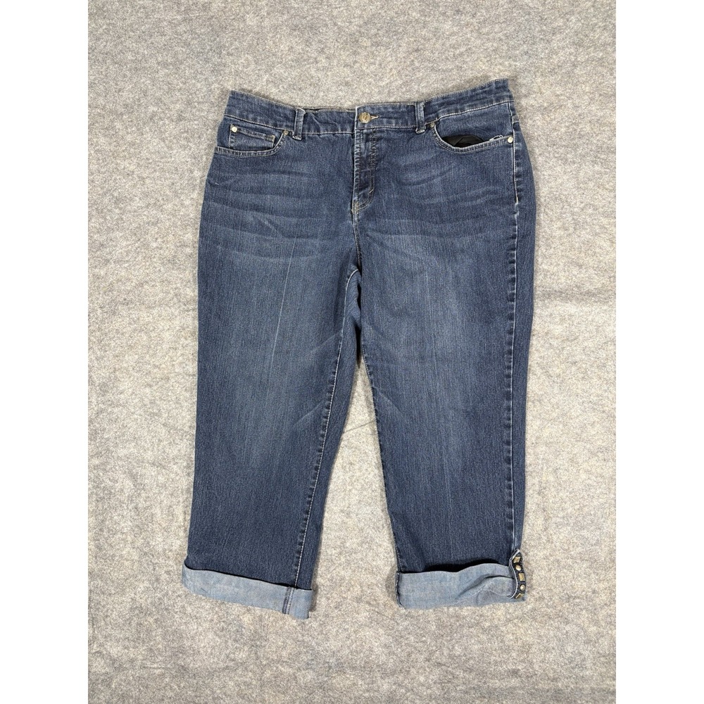 Nine West Women's Size 16 Blue‎ Straight Leg Jeans Cotton Blend Pre-Owned